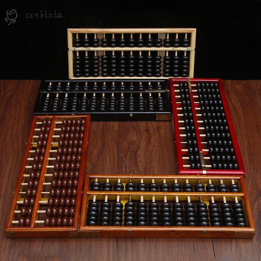 SUNBIXIA ลูกคิดไม้, ลูกปัดคํานวณไม้ 13 หลัก, Montessori Multicolor Square นับลูกคิดก่อนวัยเรียน