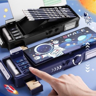 【ANK】มัลติฟังก์ชั่กรณีดินสอการ์ตูนที่มีรหัสล็อคเครื่องเขียนก…