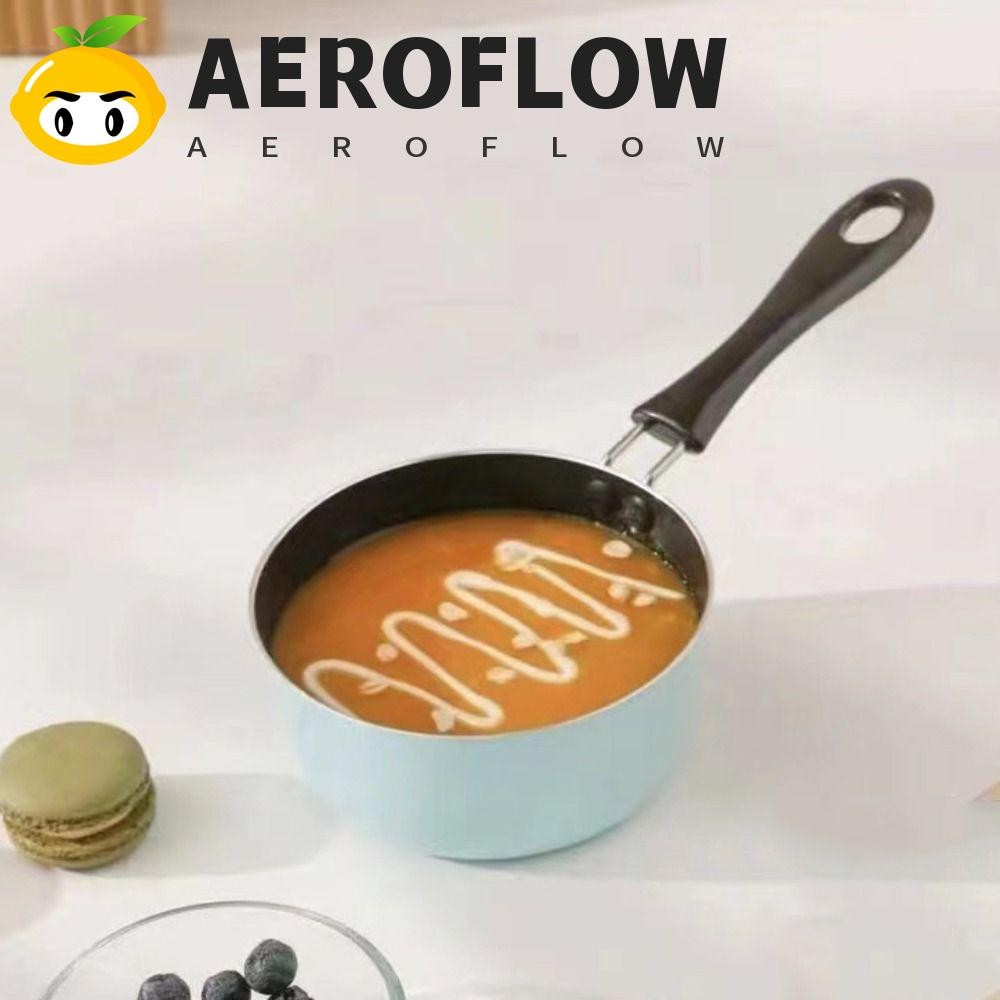 AEROFLOW กระทะซอส, กระทะนมขนาดเล็กแบบไม่ติด, อาหารเด็กกระทะหิมะความจุเล็กลึกสากล