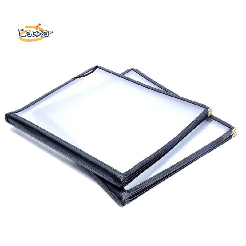 caesarA82 ชิ้นโปร่งใสร้านอาหารเมนูสําหรับ A4 ขนาดหนังสือสไตล์ Cafe Bar 4 หน้า 8 ดู