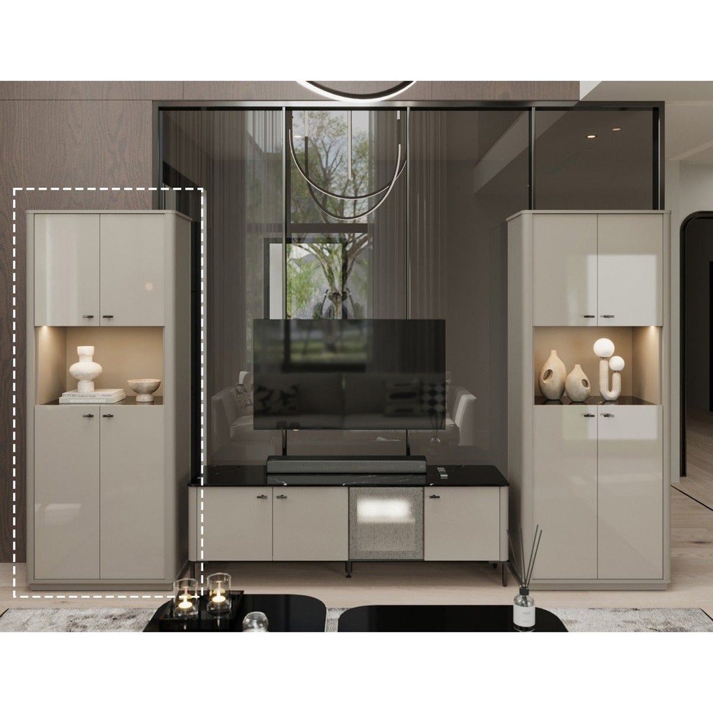 SB Design Square ตู้โชว์ ขนาด 80 ซม. รุ่น Bless (W80xD45xH200 ซม)  แบรนด์ SB CASA