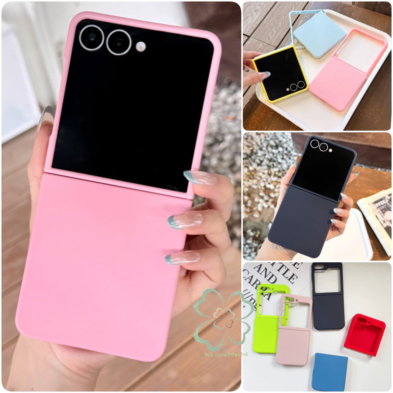 Slim Liquid Silicone Flip Case Samsung Galaxy Z Flip 7 Z Flip 6 Z Flip 5 ซับไมโครไฟเบอร์แบบนุ่มสีลูกกวาดกันกระแทก