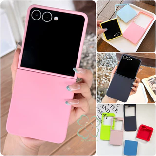 Slim Liquid Silicone Flip Case Samsung Galaxy Z Flip 7 Z Flip 6 Z Flip 5 ซับไมโครไฟเบอร์แบบนุ่มสีลูกกวาดกันกระแทก