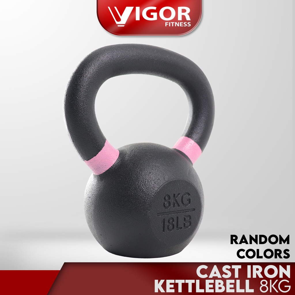 Vigor Fitness Coated Cast Iron Kettlebell (8kg) / Kettlebell Besi Tuang Bersalut (8kg)