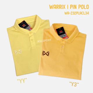 ใหม่ล่าสุด!! WARRIX รุ่น PIN เสื้อโปโลวอริกซ์สีล้วน (WA-232PLACL34) สีใหม่ ดำ/ขาว/เหลืองพาสเทล