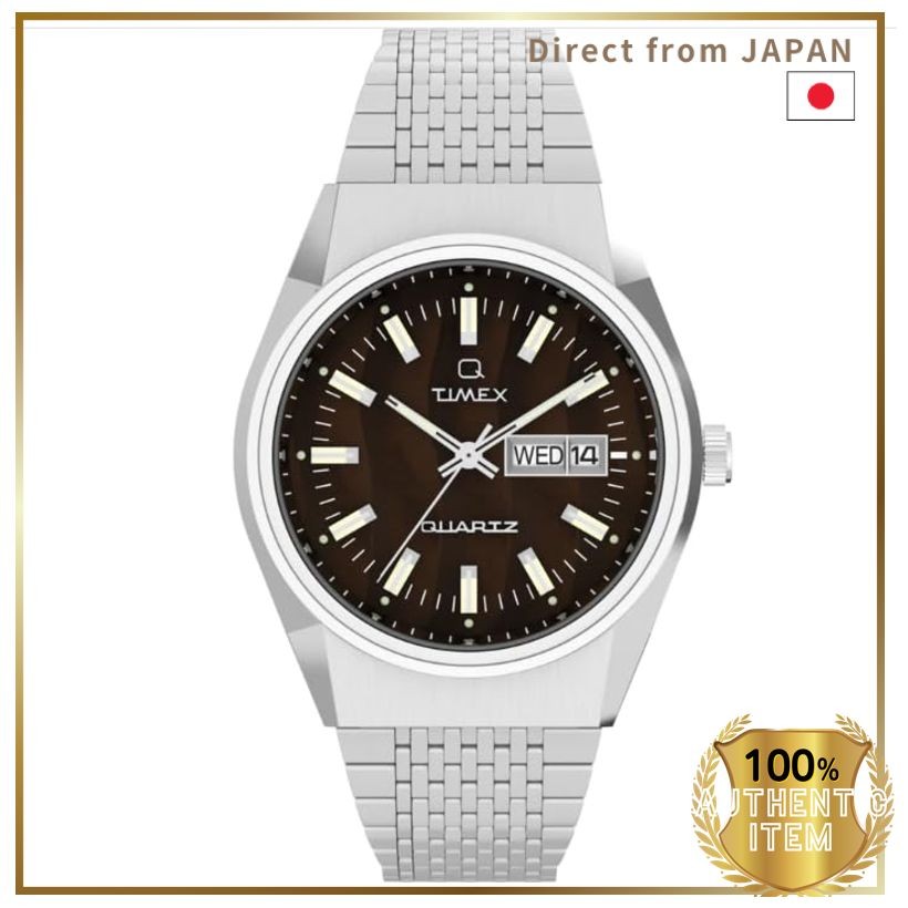 TIMEX Timex Q Men's Watch TW2W62400 Quartz 5ATM Water Resistant Plastic Brown Dial Stainless Steel P