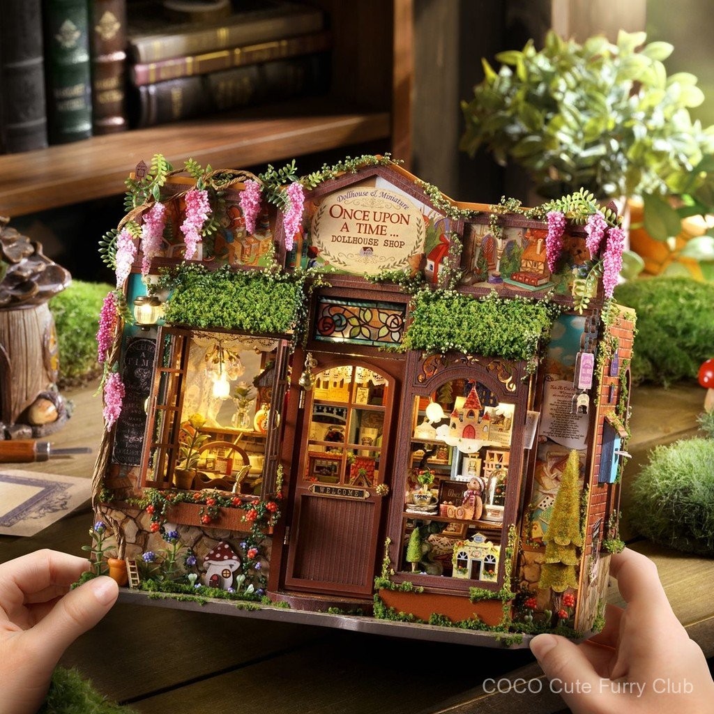 Smart House diy Hut Fairy Tale Kingdom บ้านหายากประกอบอาคารขนาดเล็กรุ่น House Art ของขวัญทานาบาตะ