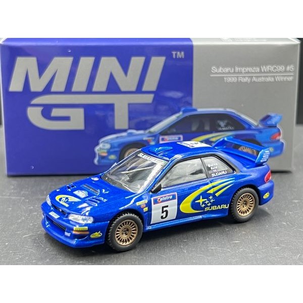 MINIGT Subaru Impreza WRC99 1999 Rally Australia Winner #5  Australia Exclusive