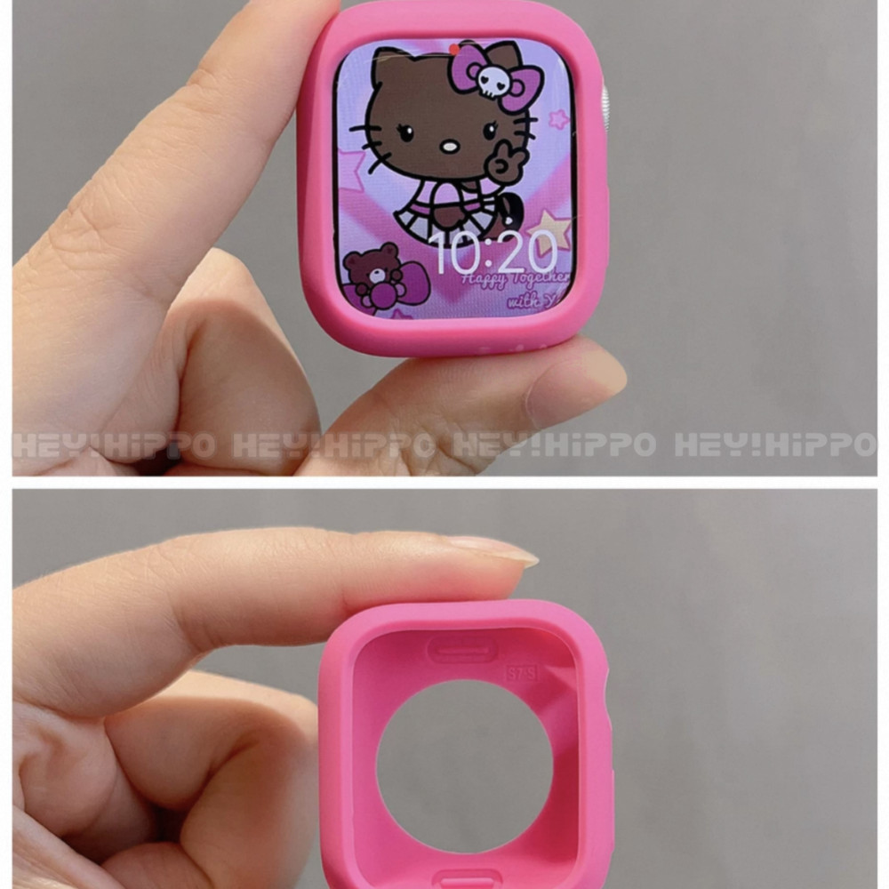 เคสป้องกันสีชมพูตุ๊กตาบาร์บี้เหมาะสําหรับ ฉันดู 10/9/8/7/6/กับ/5/4/3/2/1 เคสนิ่มซิลิโคนเหมาะสําหรับสมาร์ทวอทช์ 49/46/45/44/42/41/40/438มม - รูปที่ 6