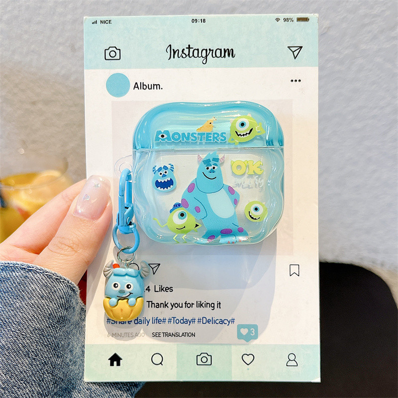 เบาะมอนสเตอร์ขนยาวสําหรับ Airpods 1/2 3 Pro2 Airpods4 ชุดหูฟังไร้สายบลูทูธป้องกันกรณี AirPods Pro 3 4 หูฟังป้องกันกรณี