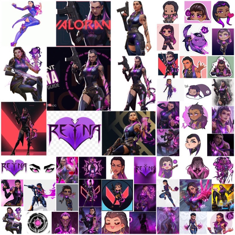 Reyna valorant Sticker 60 ภาพกดไหมที่แตกต่างกัน / Reyna Game valorant MPP Sticker