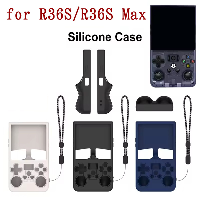 เปลือกซิลิโคนสําหรับ R36S คอนโซลเกมมือถือ Soft TPU ฝาครอบป้องกันโปร่งใสกันกระแทกสําหรับ R36S Max
