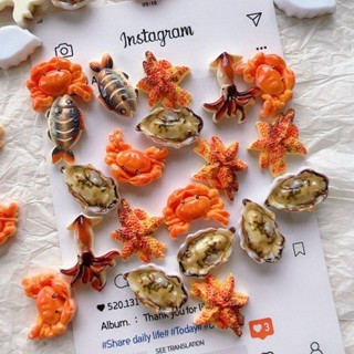 ของเล่นจำลองอาหารทะเลสำหรับตุ๊กตา และอุปกรณ์เสริม DIY เรซิน …