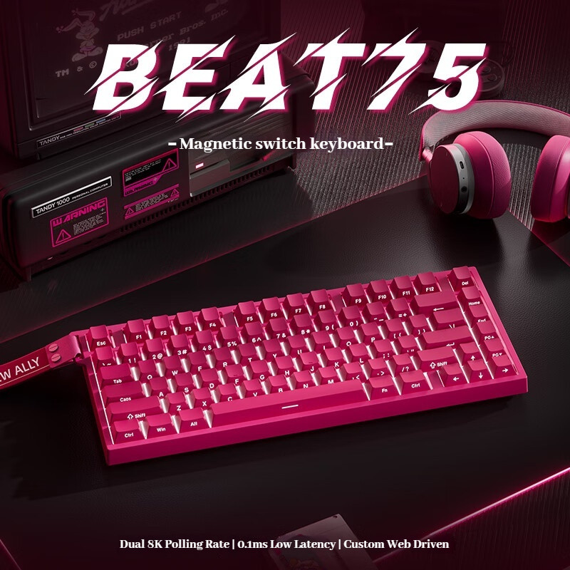 XINMENG Beat75 คีย์บอร์ดแม่เหล็กแบบมีสายไร้สาย Dual 8KHz 8000mAh Macro Key 0 Dead Zone Hot Swap RGB 