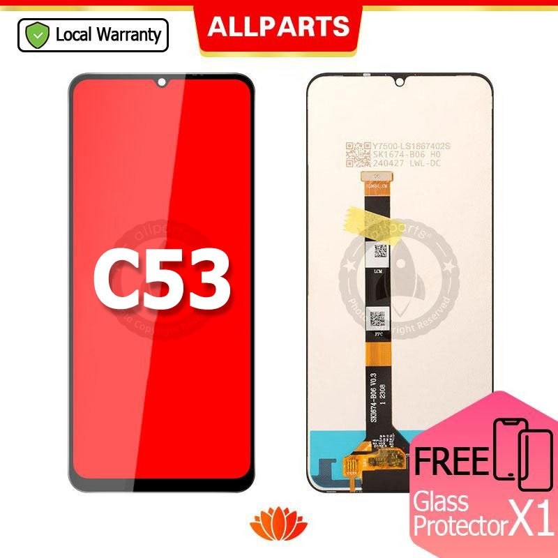 ALLPARTS จอแสดงผลสําหรับ OPPO Realme C53 LCD Touch Screen Digitizer เปลี่ยน RMX3830 RMX3760