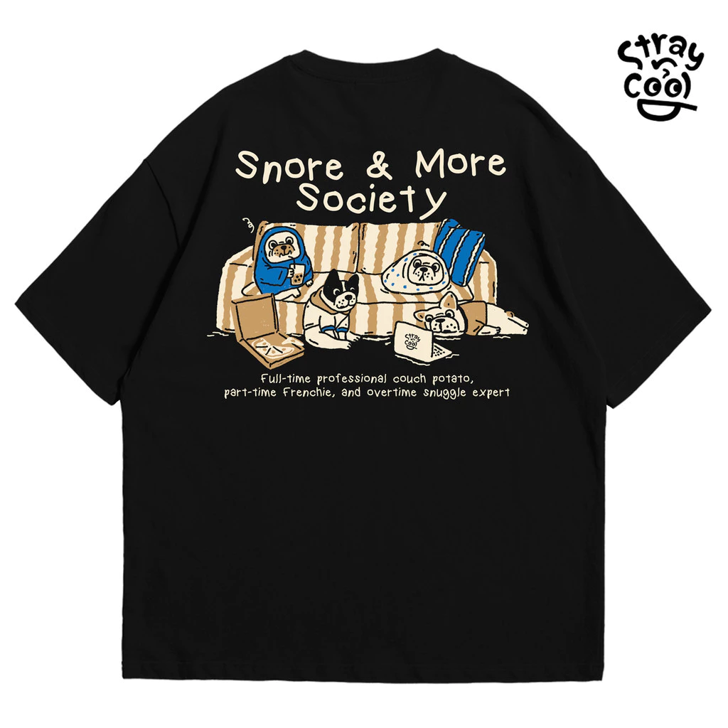 Strayandcool เสื้อยืดโอเวอร์ไซส์ "Snore Society" Oversized T-shirt