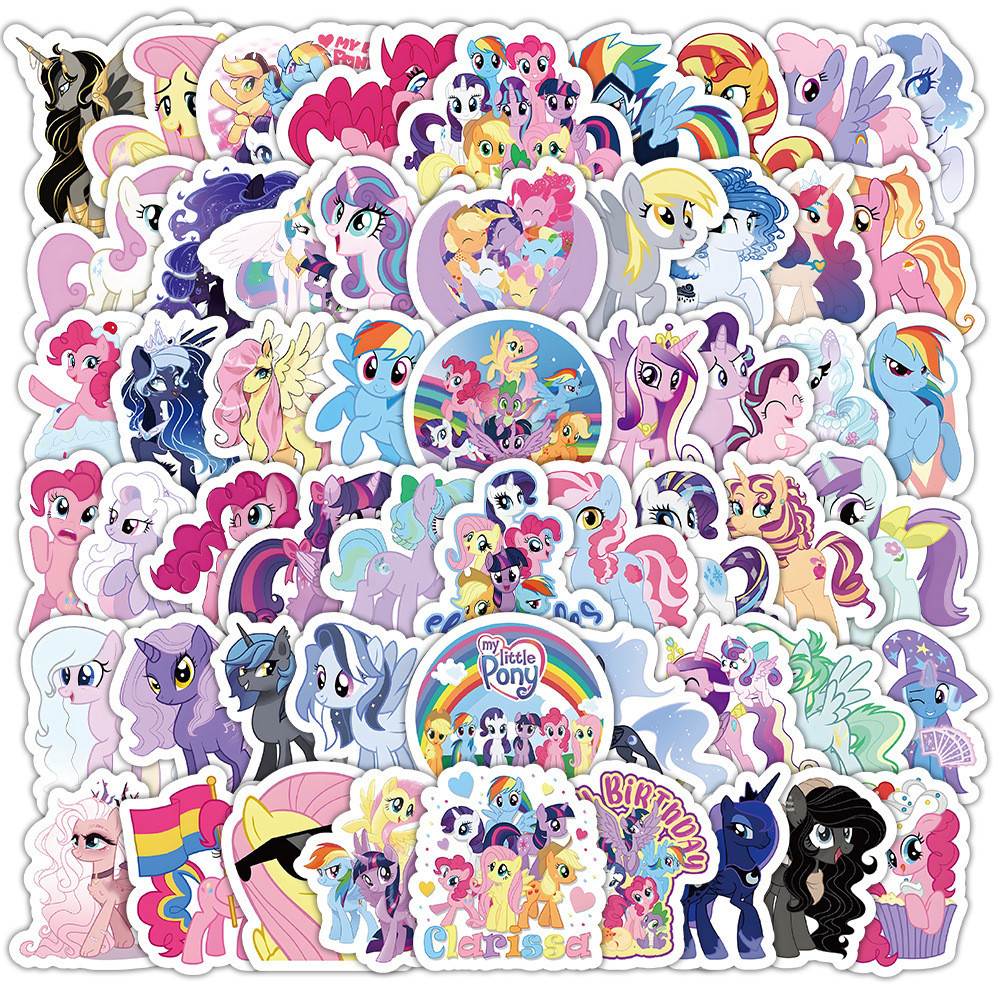 ✨พร้อมส่ง✨My Little Pony sticker 100ชิ้น มายลิตเติ้ลโพนี่ สติกเกอร์ กันน้ำ รูปแบ