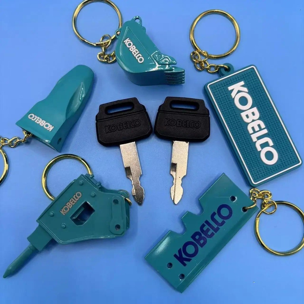 2 ชิ้น K250 Key Kobelco สําหรับรถขุดอุปกรณ์หนักพวงกุญแจกุญแจจุดระเบิดพร้อมพวงกุญแจถัง