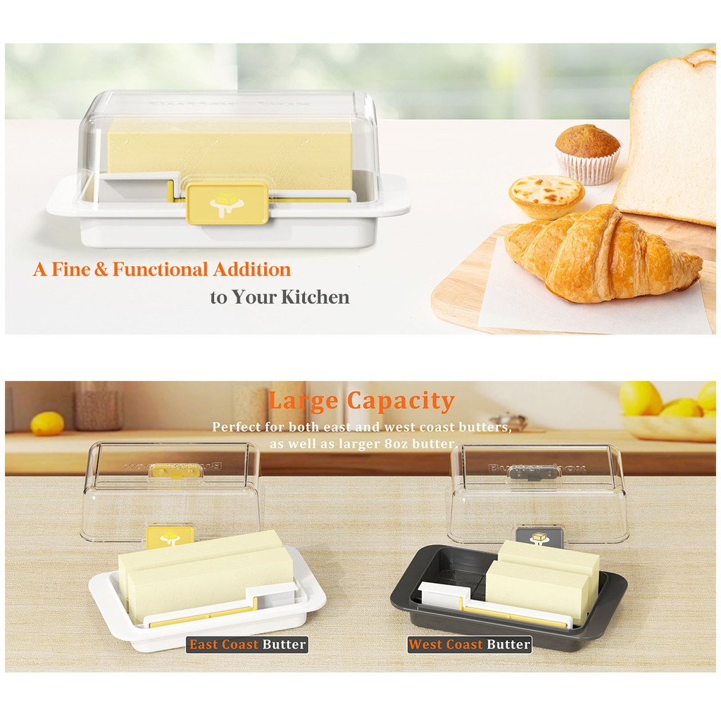 【ได้รับใน 1-3 วัน  】กล่องเก็บเนยความจุขนาดใหญ่ Slice Dividing Butter Cutting และกล่องบรรจุภัณฑ์เครื่องมือจัดเก็บ ราคา ถูกที่สุด ดีลบีเคเค แกลเลอรีภาพที่ 8