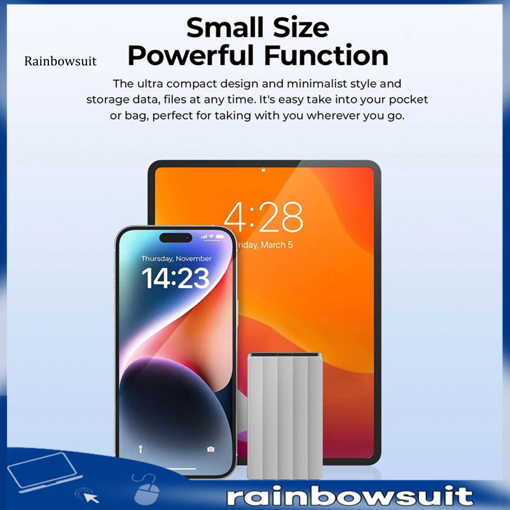 [RB] Type-c 3.1 Hard Disk Ssd Hard Disk Ultra-fast Type-c ภายนอก Ssd ฮาร์ดไดรฟ์ 1-64tb ขนาดกะทัดรัดแ