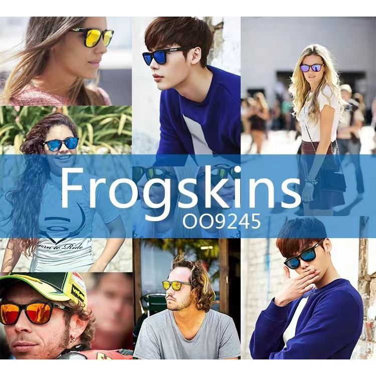 Frogskins เลนส์โพลาไรซ์คลาสสิกสแควร์กีฬาแฟชั่นแว่นตากันแดดผู้ชายผู้หญิงที่มีสีสันขี่จักรยานกลางแจ้งวิ่งขับรถแว่นตากันแดด - รูปที่ 2