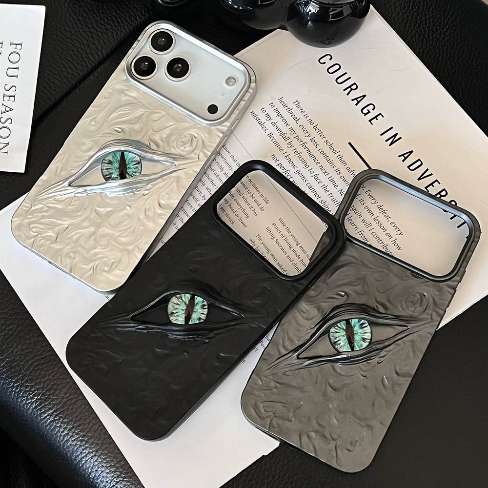 3D Creative Evil Eyesเคสโทรศัพท์สําหรับiPhone 17 16 15 14 13 12 11 Pro Max Plus 17Air Soft Devil Demon Eyeกันกระแทกปกหลัง