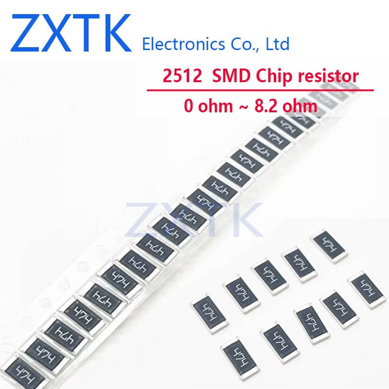 ใหม่ IC CHIP 20PCS 2512 ตัวต้านทานชิป SMD 1% โอห์ม 0R - 8.2R 1R 1.1R 1.2R 1.3R 1.5R 1.6R 1.8R 2R 2.2