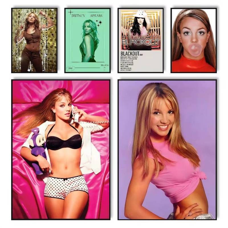 Singer B - โปสเตอร์ Britney Spears โปสเตอร์กันน้ําความละเอียดสูง เหมาะสําหรับบาร์ ห้องนอน ตกแต่งห้องนั่งเล่น