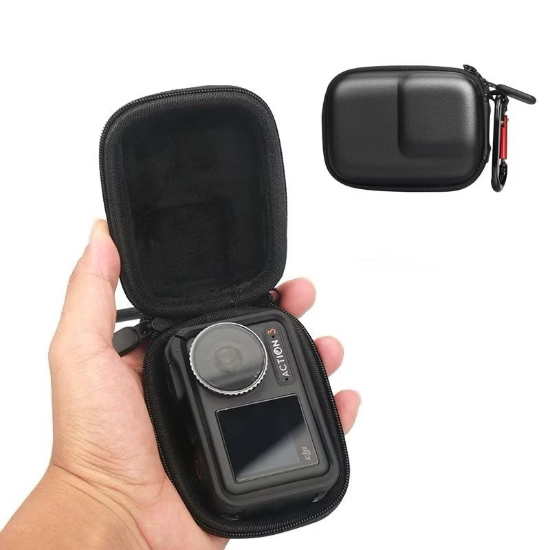 กระเป๋าสําหรับ Dji Osmo Action 3/4/5 กล้อง PU กล่องเก็บสําหรับ Dji Osmo Action 3 2 อุปกรณ์เสริม