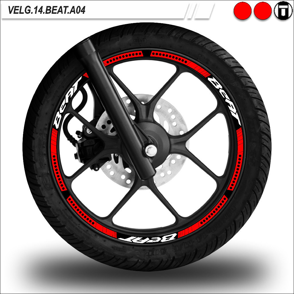 BEAT RIM STICKER - HONDA BEAT A04 TIRE/VELG VARIATION LIST STICKER