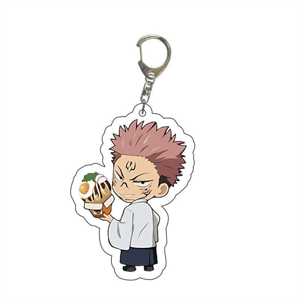 อะนิเมะ Jujutsu Kaisen รูปพวงกุญแจอะคริลิค Cartton Itadori Yji ตัวเลขพวงกุญแจ Kawaii กระเป๋าจี้อุปกรณ์เสริมคอสเพลย์แฟนของขวัญ ราคา ถูกที่สุด ดีลบีเคเค แกลเลอรีภาพที่ 9