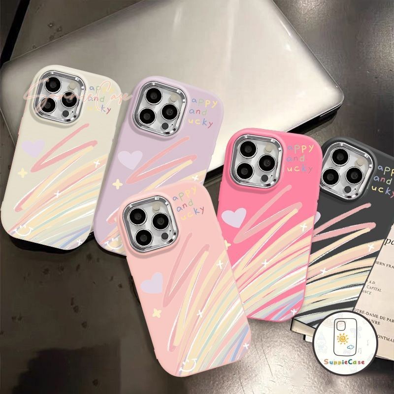 คู่รักแสนหวานดูเดิล ตัวพิมพ์เล็ก เคสIPhone 15 14 13 12 11 Pro Max เคสไอโฟน 7Plus 8 Plus XS X XR Max SE แฟชั่น เคส