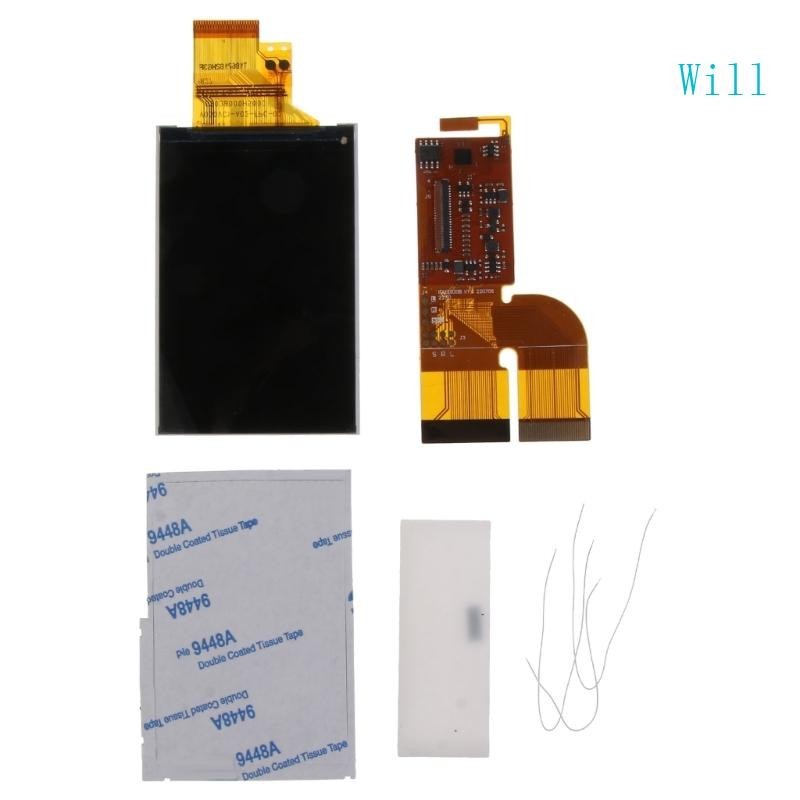 จะชุดหน้าจอ LCD IPS พร้อมสายริบบิ้นสําหรับความสว่างหน้าจอแบ็คไลท์ GBA สําหรับ Gameboy Advance