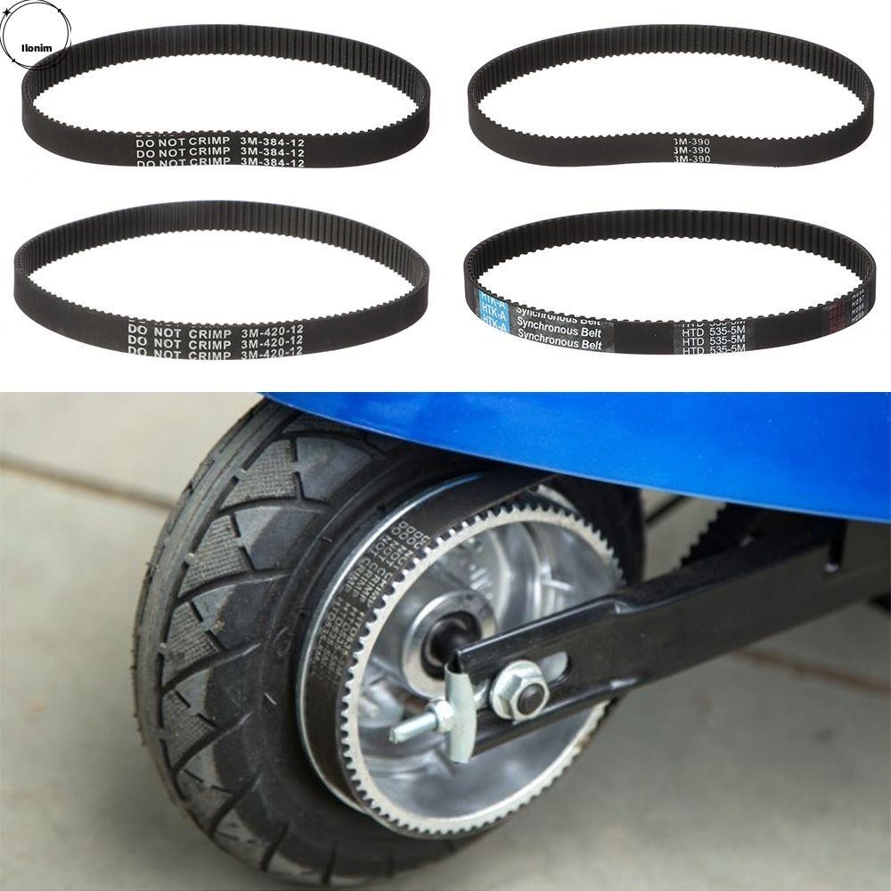 สายพานสกู๊ตเตอร์ไฟฟ้า ILONIM สีดํา E-scooter Hoverboard อะไหล่ 384 12 ไดรฟ์แถบยาง