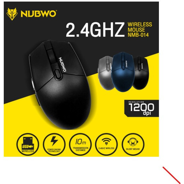 เม้าส์ Nubwo NMB-014 Wireless Mouse เมาส์เกมมิ่งไร้สาย (รับประกันสินค้า 1 ปี)
