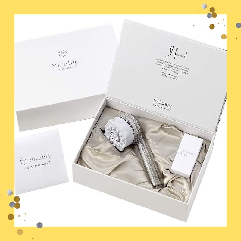 Science Shower Head Ultra Fine Mist Mirable Plus MirablePlus Mirable Plus Chlorine Removal Function Tornado Stick Shower Head Serial Number Bath Accessories Bath Goods Bath Chlorine Removal Chalky Water Saving Manufacturer’s Warranty Included