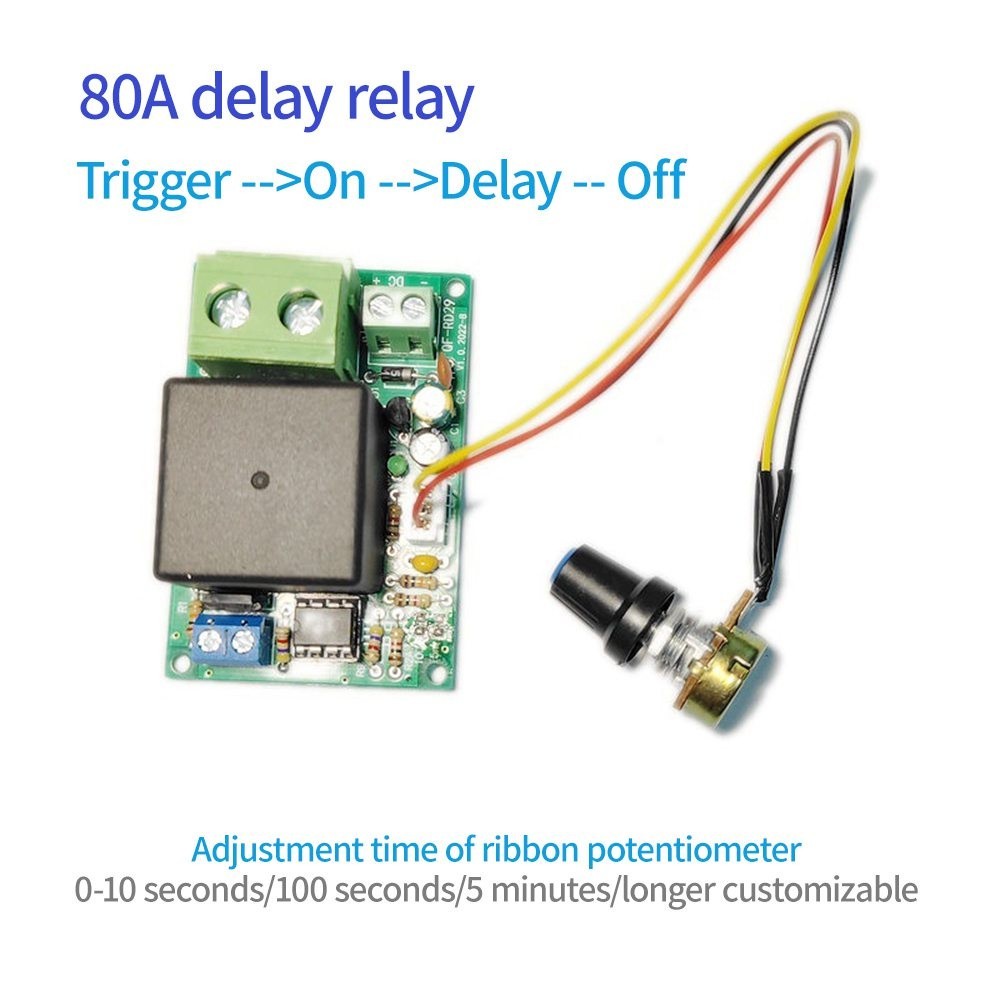 ✡DC 12V 24V Time Relay Module Adjustable Timer Delay Turn Off Timer Relay Control Switch With Potent
