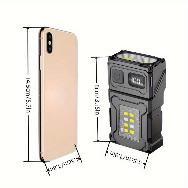 ไฟพวงกุญแจแม่เหล็กหมุนได้ ยูเอสบี ชาร์จซังไฟฉาย สุด ๆ สว่าง หมวกคลิปไฟสําหรับตั้งแคมป์ตกปลาฉุกเฉิน - รูปที่ 4