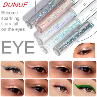 Dunuf 18 สี Glitter Liuqid อายไลเนอร์ Pearlescent Shimmer ประกายเลื่อม Eye Liner Shadow Highlight แต่งหน้า Diamond Silver Eyeliner