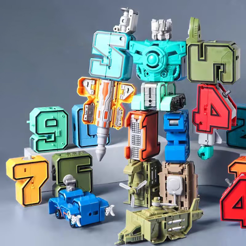 10 ชิ้น Transformable หุ่นยนต์ของเล่นชุด Spacecraft Assembly Building Block ชุดหุ่นยนต์ดิจิตอล