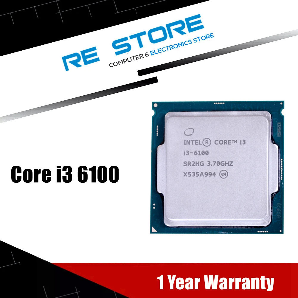 [คลังสินค้าพร้อม] intel core i3 6100 3.7ghz แคช 3m Dual core 51w cpu sr2hg lga 1151 โปรเซสเซอร์