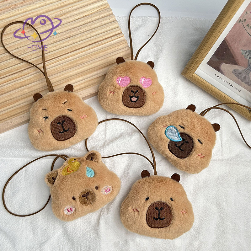 [mayhome] ตุ๊กตา Capybara Squeak ของเล่นการ์ตูนพวงกุญแจกระเป๋าจี้ตุ๊กตานุ่มพวงกุญแจกระเป๋าเป้สะพายหลังกระเป๋ารถจี้กุญแจตกแต่งของขวัญเด็ก {TH}