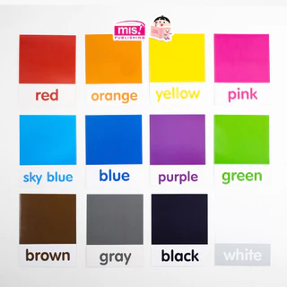 การ์ดช่วยจำ เรียนรู้สีสันพร้อมคำศัพท์ภาษาอังกฤษ My First Colors