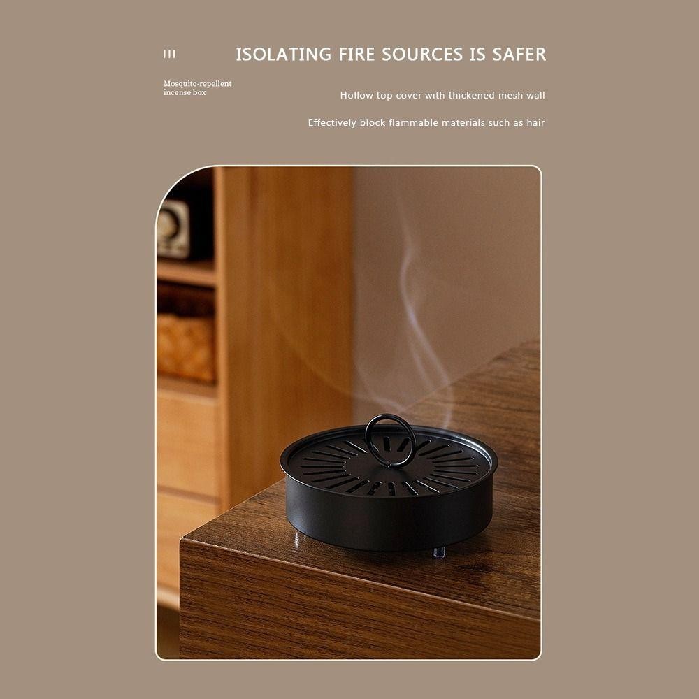 ใหม่ ที่ใส่ขดลวดยุง,พร้อมถาดป้องกันยุงยากันยุง,แฟชั่นที่มีประโยชน์เครื่องประดับไม้จันทน์กระถางธูปบ้านในร่มตกแต่งห้องนอน - รูปที่ 5