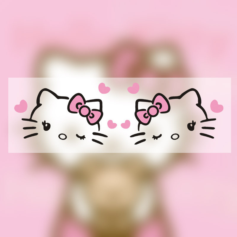 การ์ตูน Hello Kitty Cat สติกเกอร์รถแล็ปท็อปรถบรรทุกกันชนหน้าต่าง Traceless สติกเกอร์