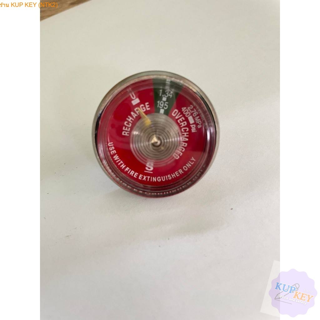 เกจ์วัดแรงดัน 0-400psi , WP. 195psi / Pressure gauge for Dry Chemical Fire Extinguisher