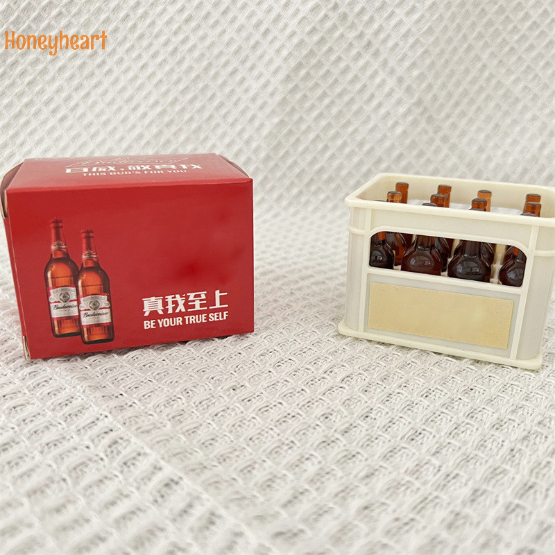 <Honeyheart> 1 ชุด DIY อุปกรณ์เสริม 1/12 ตุ๊กตาจําลองเบียร์ของเล่นตุ๊กตา House Miniature เบียร์รุ่นเครื่องดื่มตกแต่ง Nice