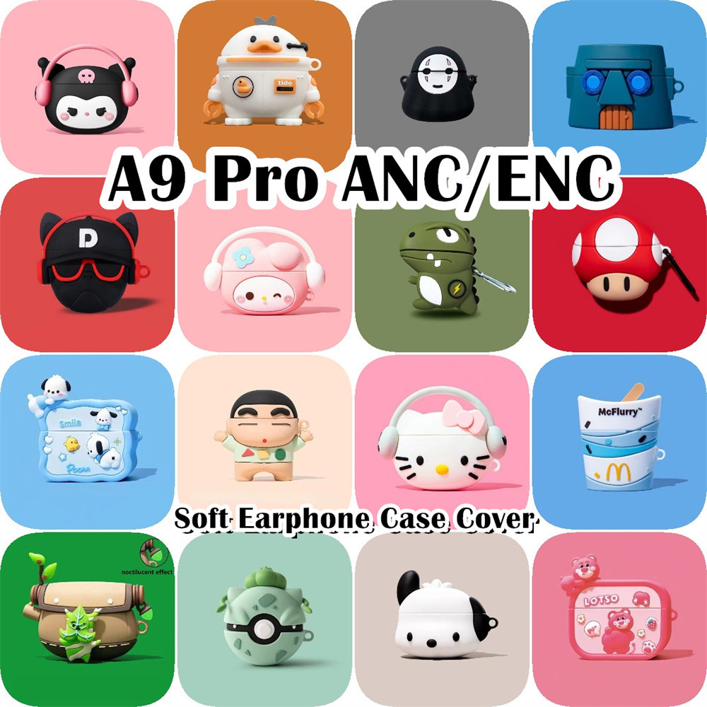 สําหรับ A9 Pro ANC/ENC เคสซิลิโคนอ่อนนุ่มหวานและน่ารักเคสหูฟังการ์ตูน NO.2