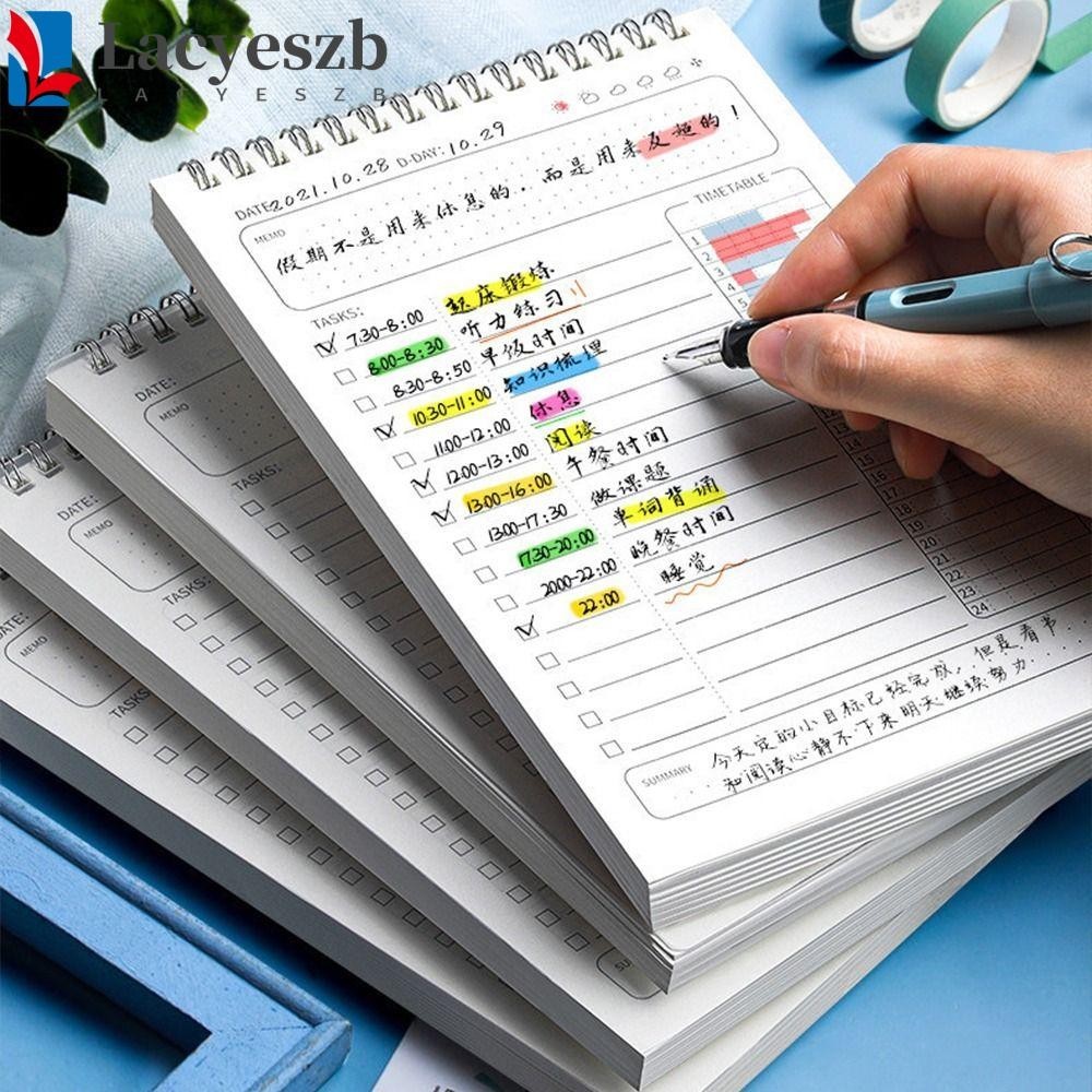 Lacyeszb Schedules Organizer, Self Inspection Form Daily Planner Chart To Do List Planner, สไตล์เกาหลีการจัดการเวลาเขียนบรรจุ Loose Leaf Chors Checklist Office
