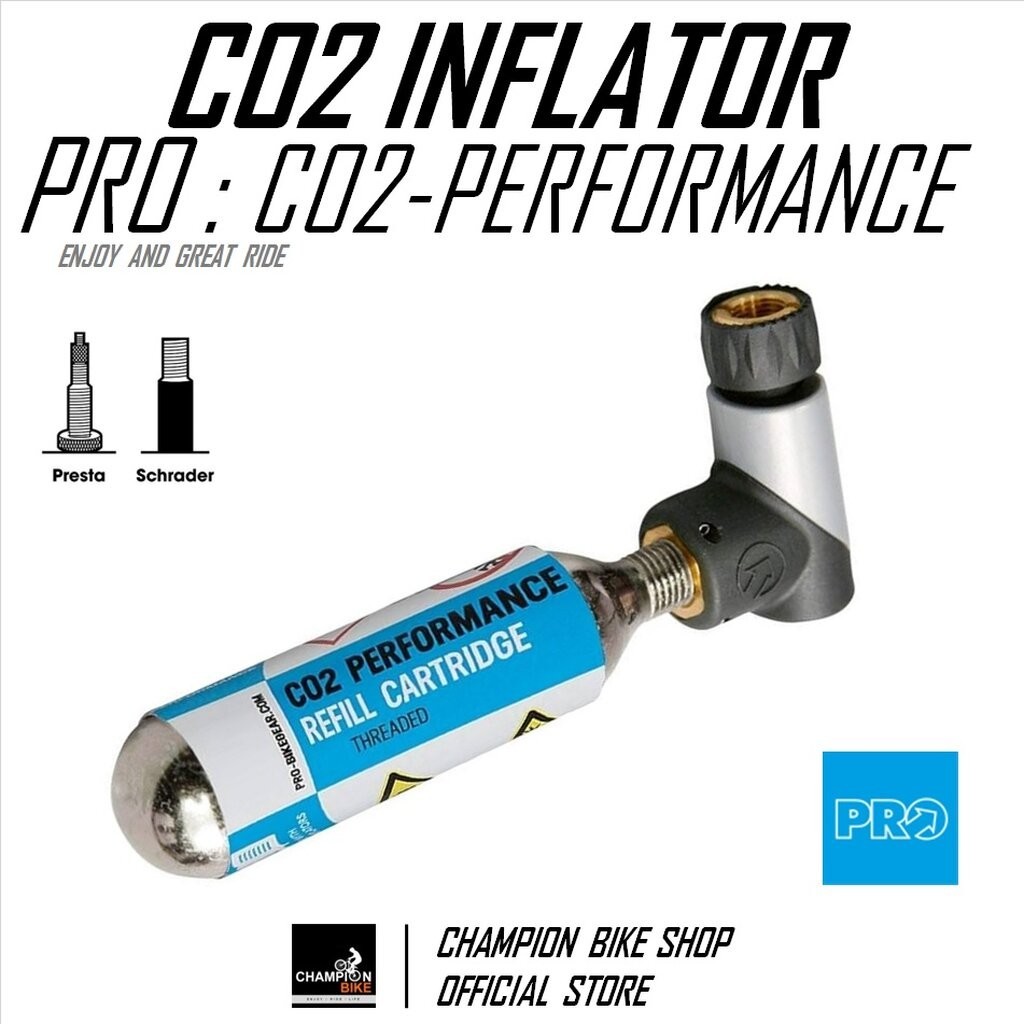สูบCO2 สูบลมจักรยานCO2 PRO : CO2 PERFORMANCE MICRO INFLATOR PRESTA & SCHRADER VALVES (CO2 INFLATOR T